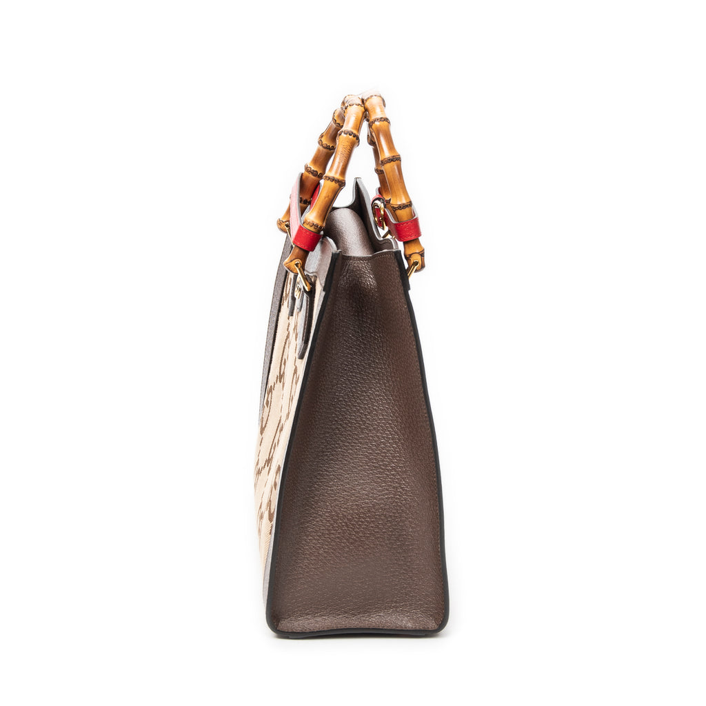 Shoulder Bag Large Diana Bamboo Tote Beige Jumbo GG Canvas