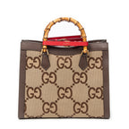 Shoulder Bag Large Diana Bamboo Tote Beige Jumbo GG Canvas
