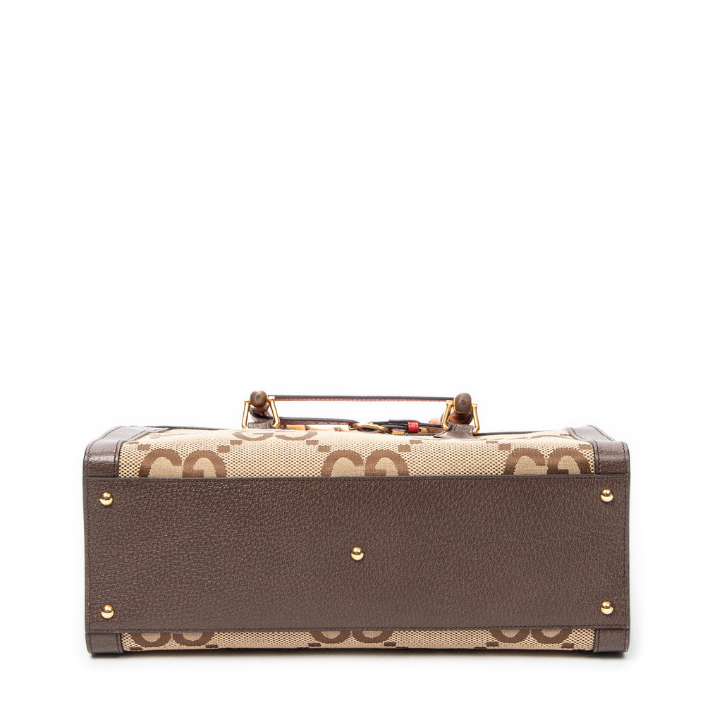 Shoulder Bag Large Diana Bamboo Tote Beige Jumbo GG Canvas