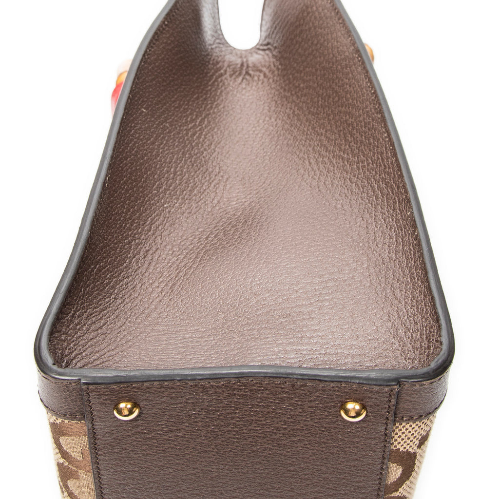 Shoulder Bag Large Diana Bamboo Tote Beige Jumbo GG Canvas
