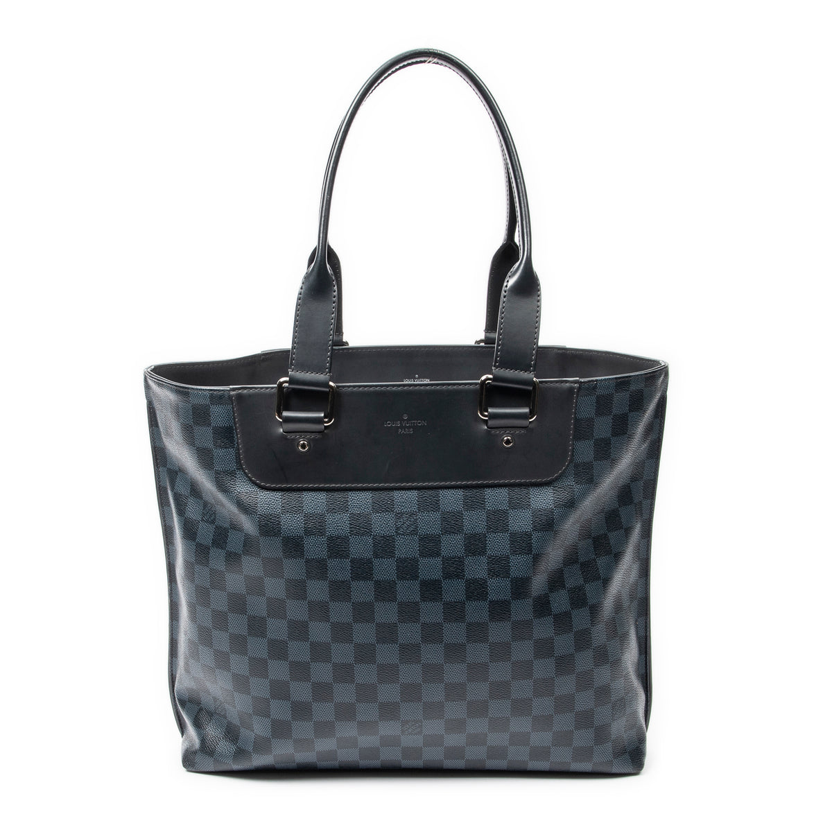 Handbag Cabas Voyage PM Black Damier Cobalt