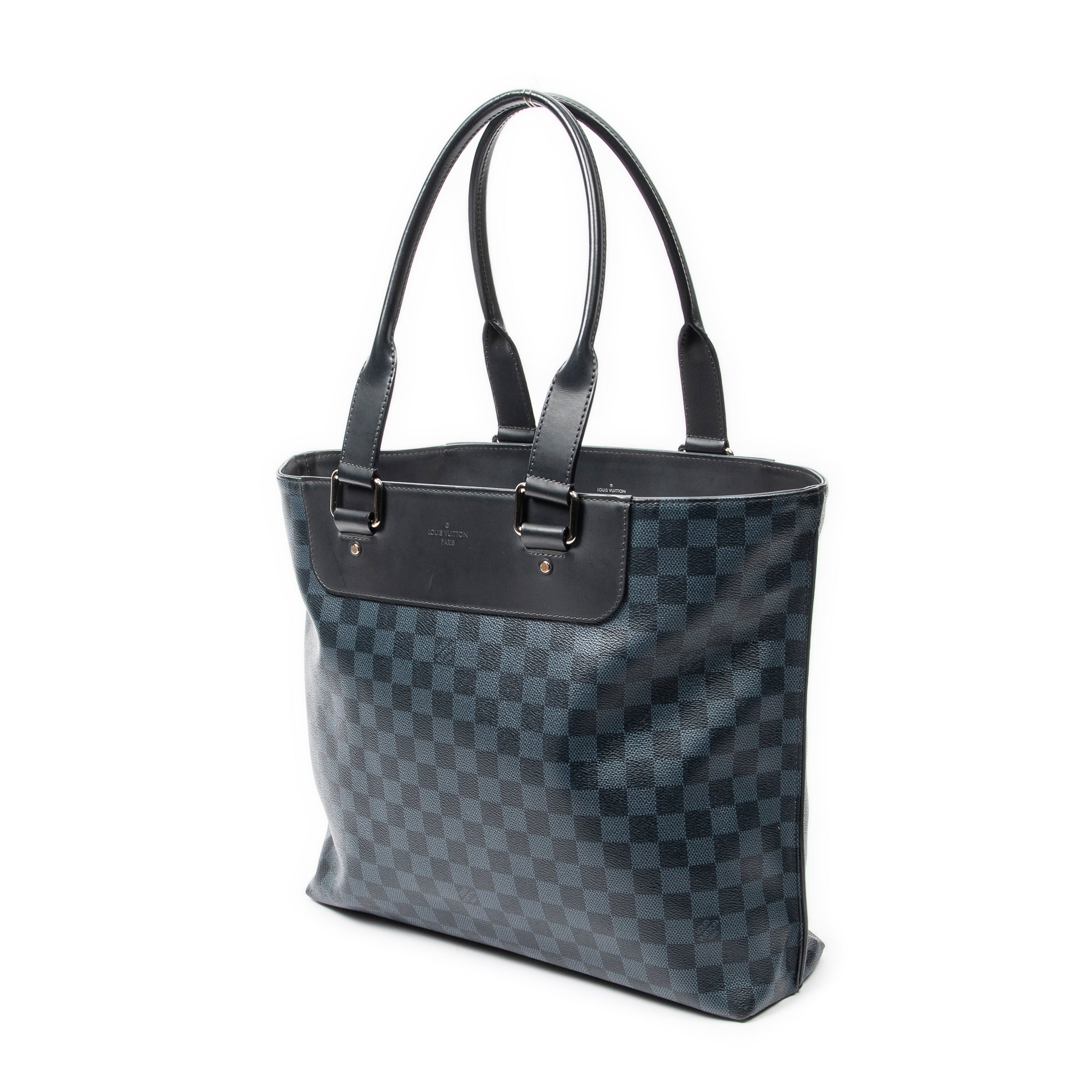 Handbag Cabas Voyage PM Black Damier Cobalt