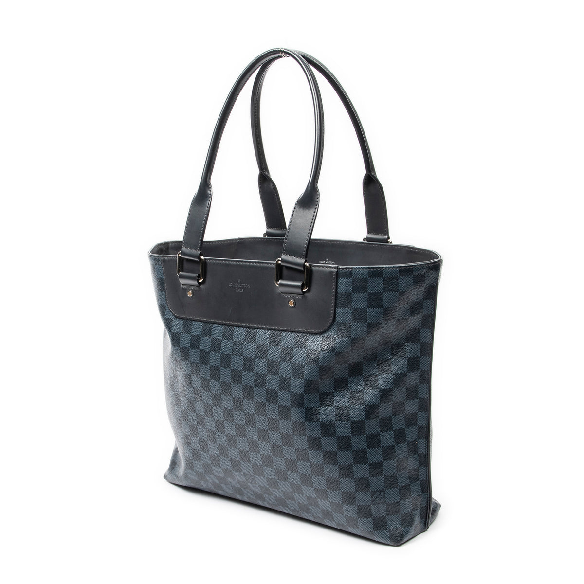 Handbag Cabas Voyage PM Black Damier Cobalt