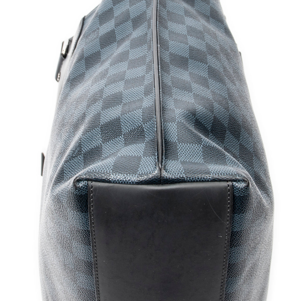 Handbag Cabas Voyage PM Black Damier Cobalt