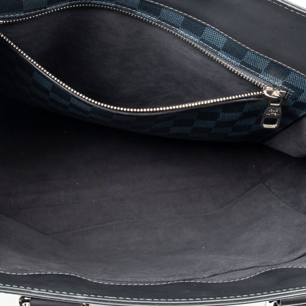 Handbag Cabas Voyage PM Black Damier Cobalt