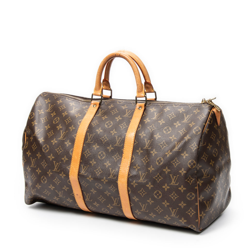 Travel Bag Keepall 50 Brown Monogram Canvas