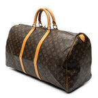 Travel Bag Keepall 55 Brown Monogram Canvas