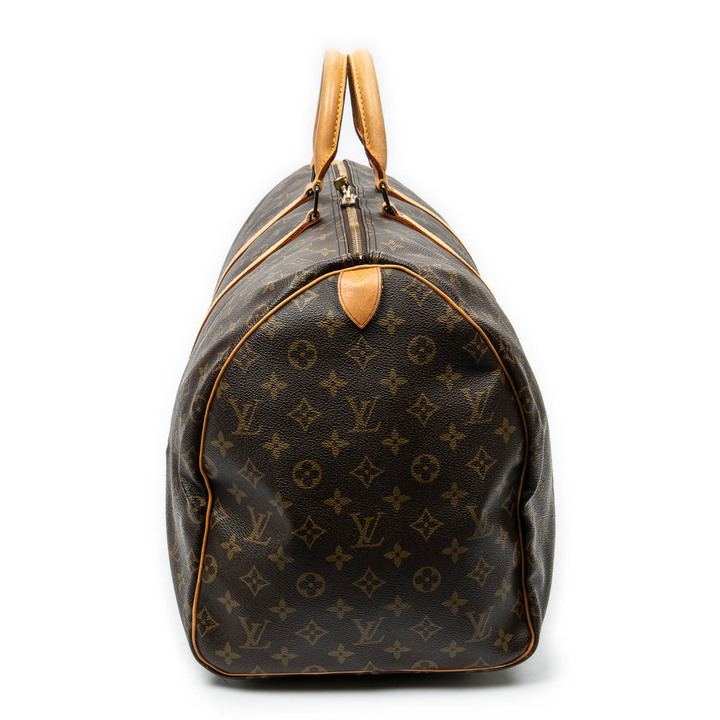 Travel Bag Keepall 55 Brown Monogram Canvas