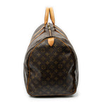 Travel Bag Keepall 55 Brown Monogram Canvas
