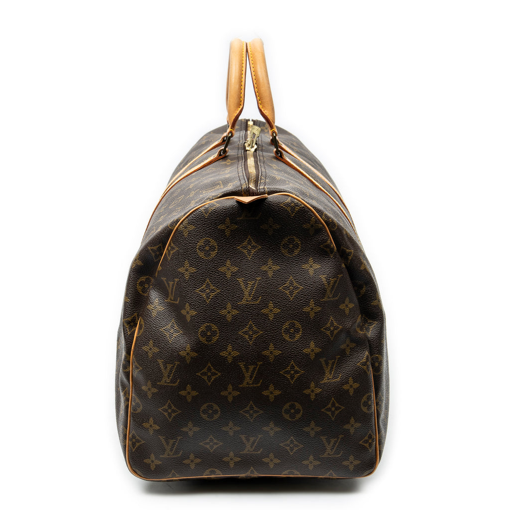 Travel Bag Keepall 55 Brown Monogram Canvas