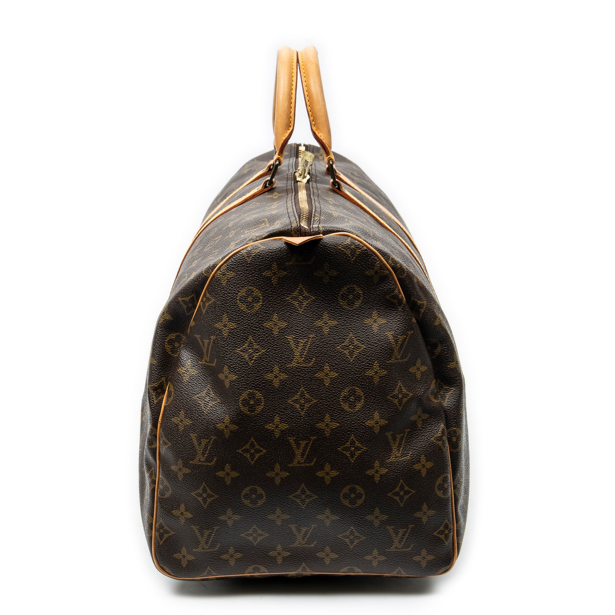 Travel Bag Keepall 55 Brown Monogram Canvas