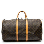 Travel Bag Keepall 55 Brown Monogram Canvas