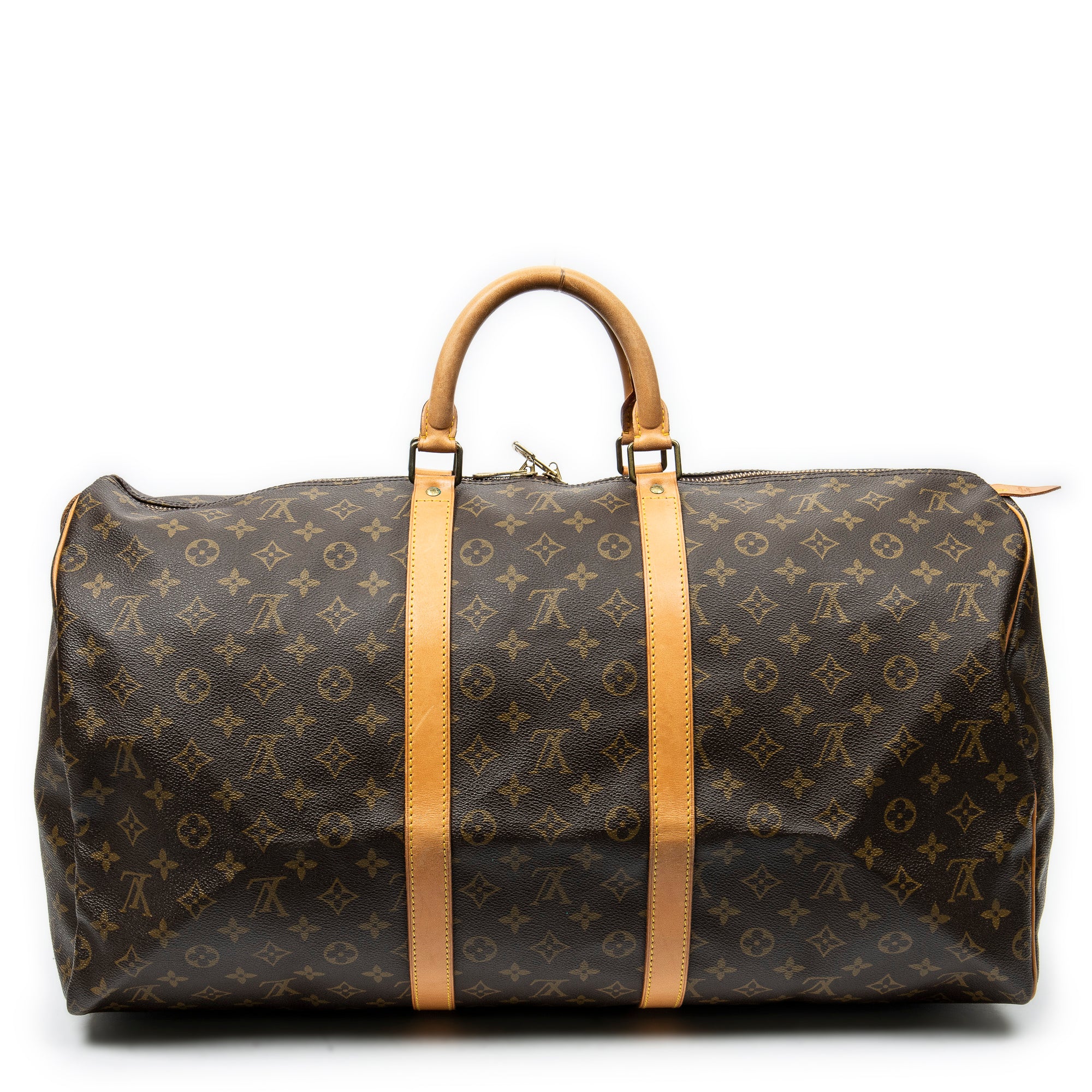 Travel Bag Keepall 55 Brown Monogram Canvas
