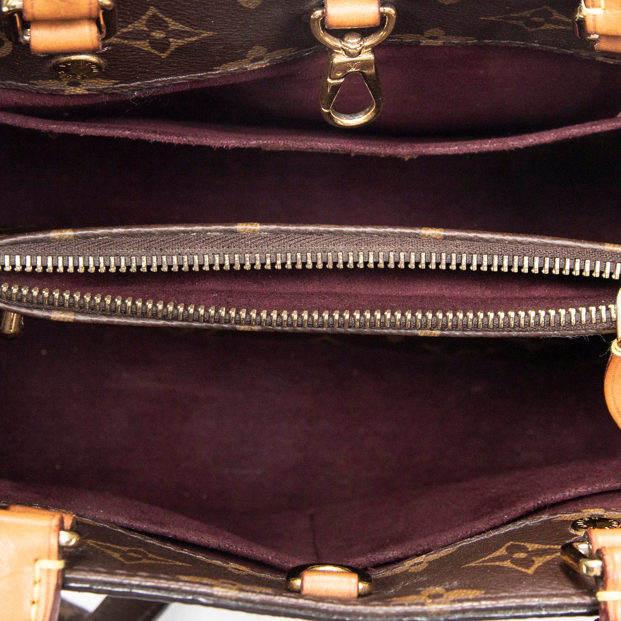 Handbag Montaigne PM Brown Monogram Canvas