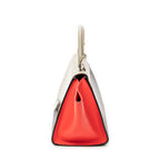 Shoulder Bag Small Tricolor Trapeze Black Calfskin Leather