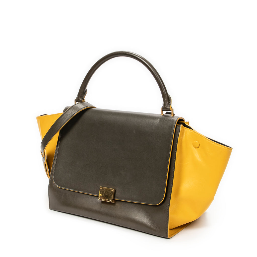 Celine - Trapèze moyen - Vert foncé/Jaune