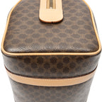 Handbag Small Boston Brown Macadam Coated Canvas