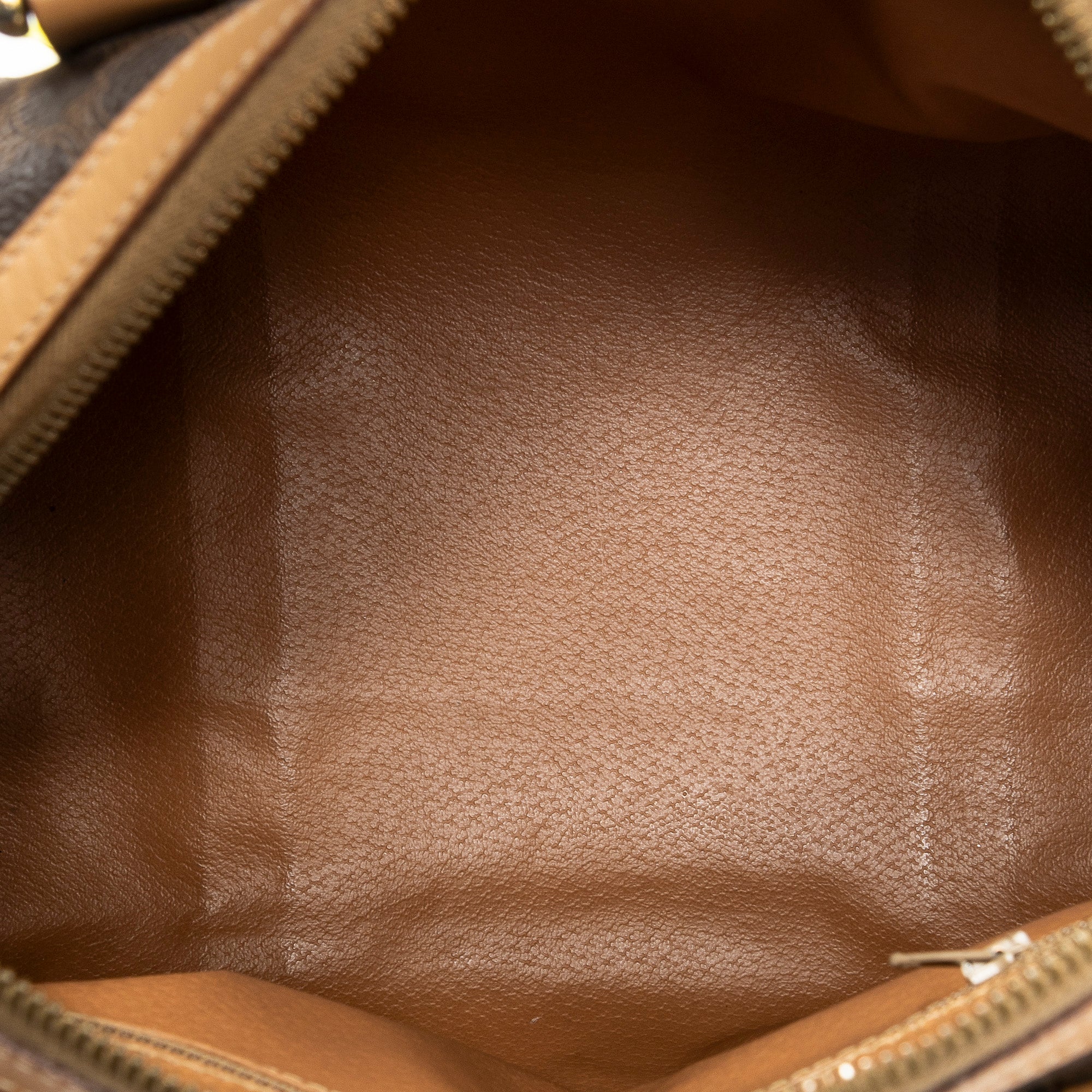 Handbag Small Boston Brown Macadam Coated Canvas