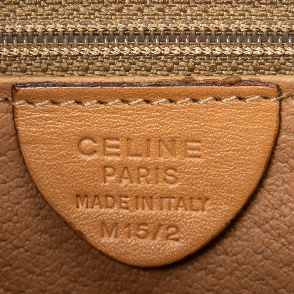 Shoulder Bag Flap Crossbody Brown Macadam Coated Canvas