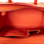 Sac à main Mini bagage en cuir de veau orange