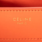 Sac à main Mini bagage en cuir de veau orange