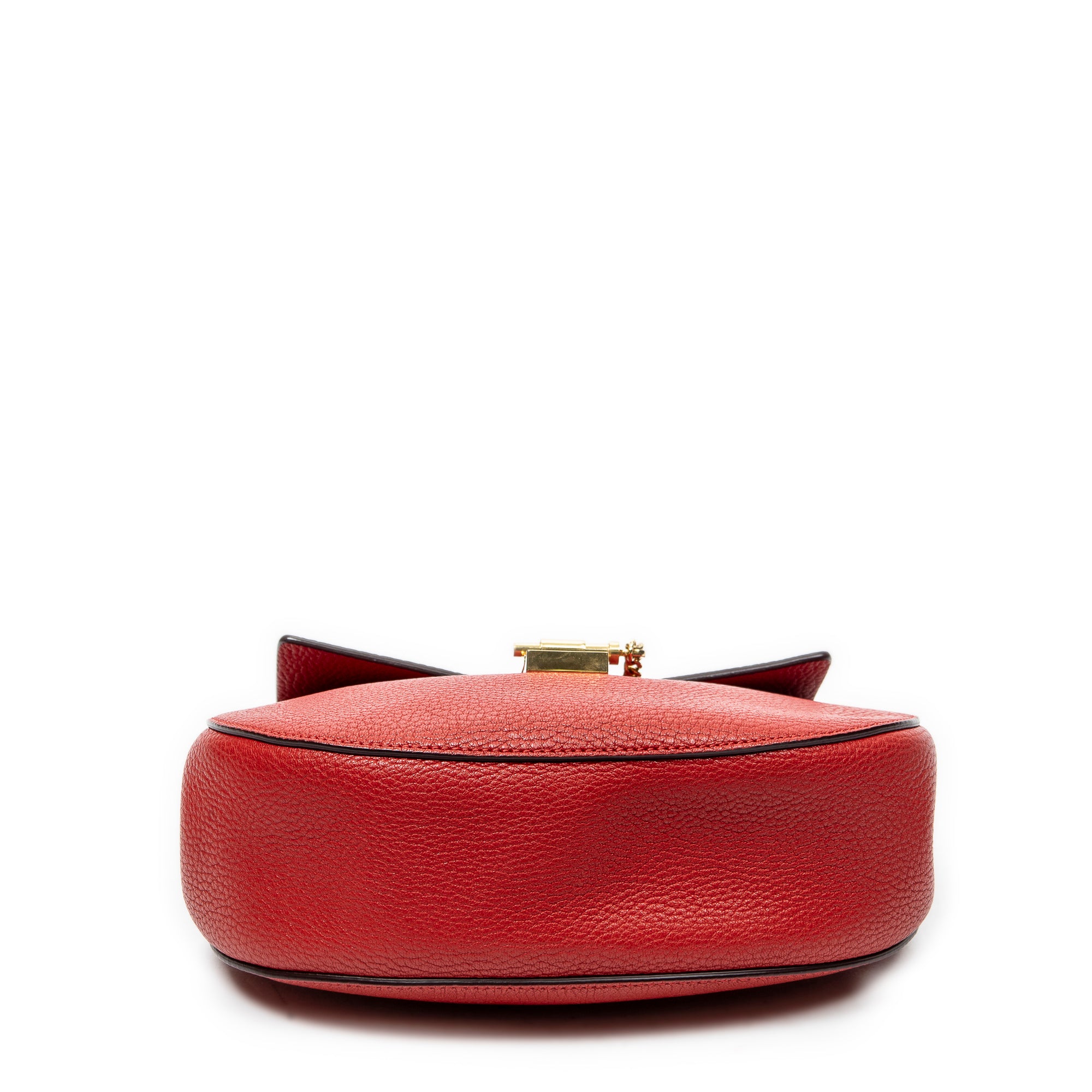 Shoulder Bag Small Drew Red Grained Calfskin Leather
