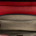 Shoulder Bag Small Drew Red Grained Calfskin Leather