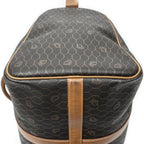 Travel Bag Medium Vintage Travel Boston Gray Honeycomb Coated Canvas