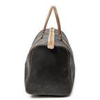 Travel Bag Medium Vintage Travel Boston Gray Honeycomb Coated Canvas