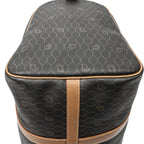 Travel Bag Medium Vintage Travel Boston Gray Honeycomb Coated Canvas