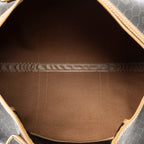Travel Bag Medium Vintage Travel Boston Gray Honeycomb Coated Canvas