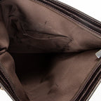 Shoulder Bag Large Flat Crossbody Brown Zucchino Canvas