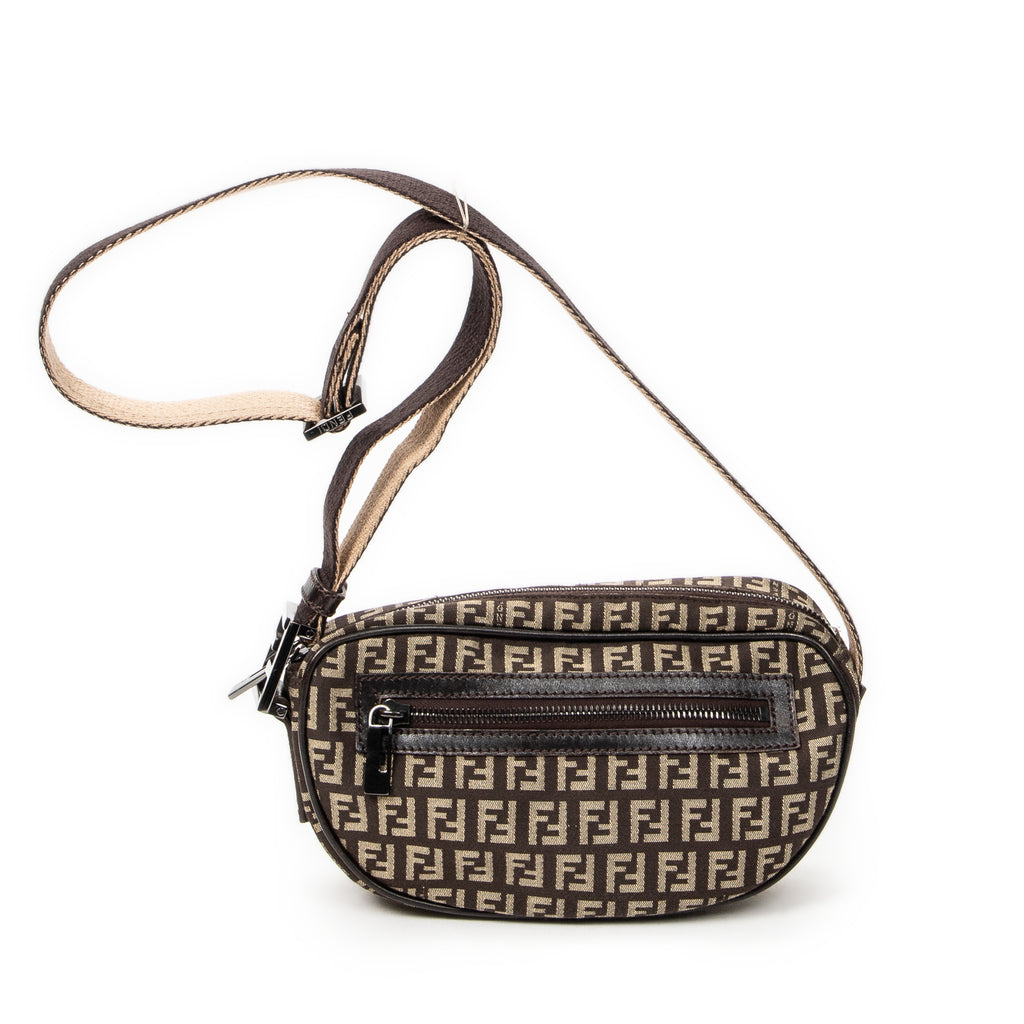 Shoulder Bag Small Crossbody Brown Zucchino Canvas