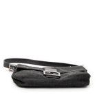 Bolso de Hombro Baguette Negro Lona Zucca