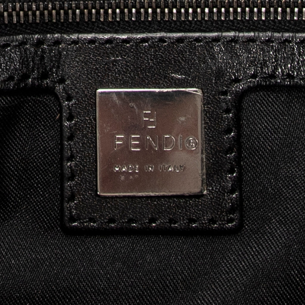 Bolso de Hombro Baguette Negro Lona Zucca