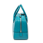 Shoulder Bag Boston Top Handle Teal Diamante Leather