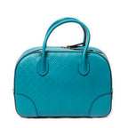Shoulder Bag Boston Top Handle Teal Diamante Leather