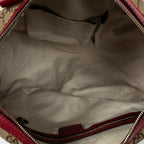 Shoulder Bag Medium Web Boston Beige Monogrammed Canvas