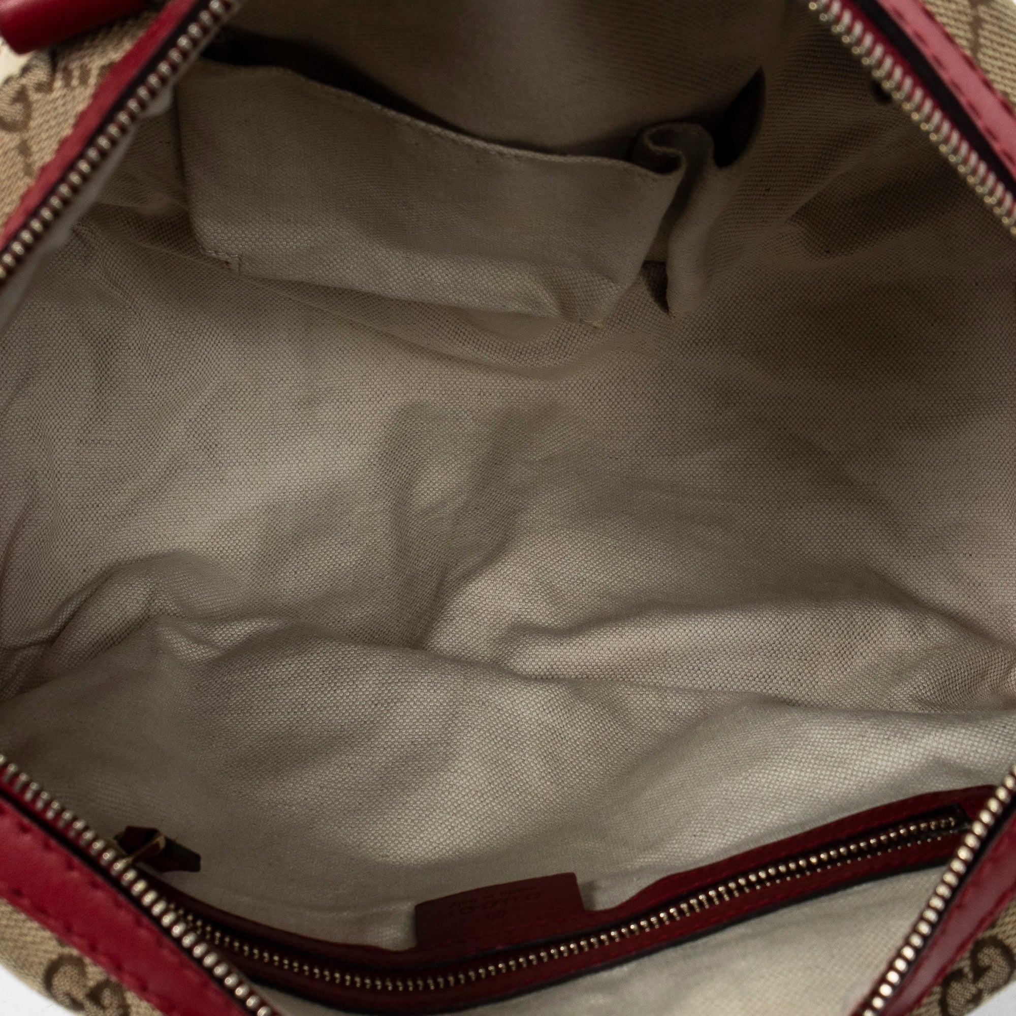 Shoulder Bag Medium Web Boston Beige Monogrammed Canvas