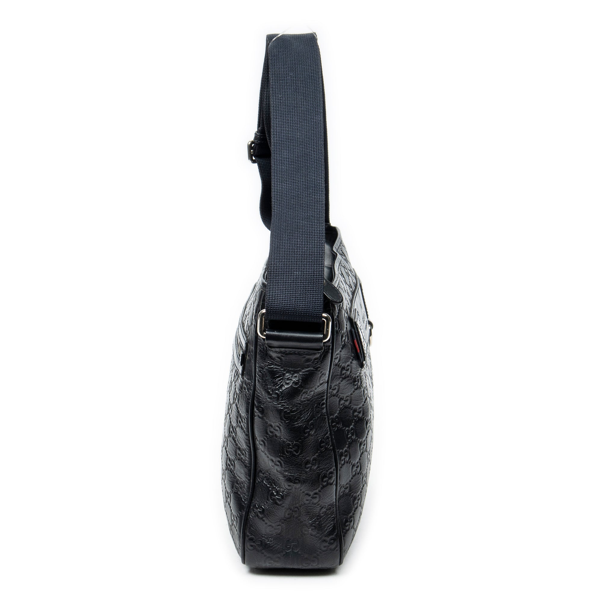 Shoulder Bag Messenger Crossbody Navy Guccissima Leather