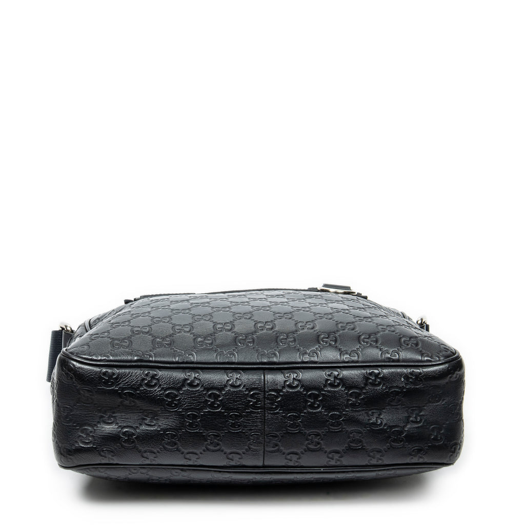 Shoulder Bag Messenger Crossbody Navy Guccissima Leather