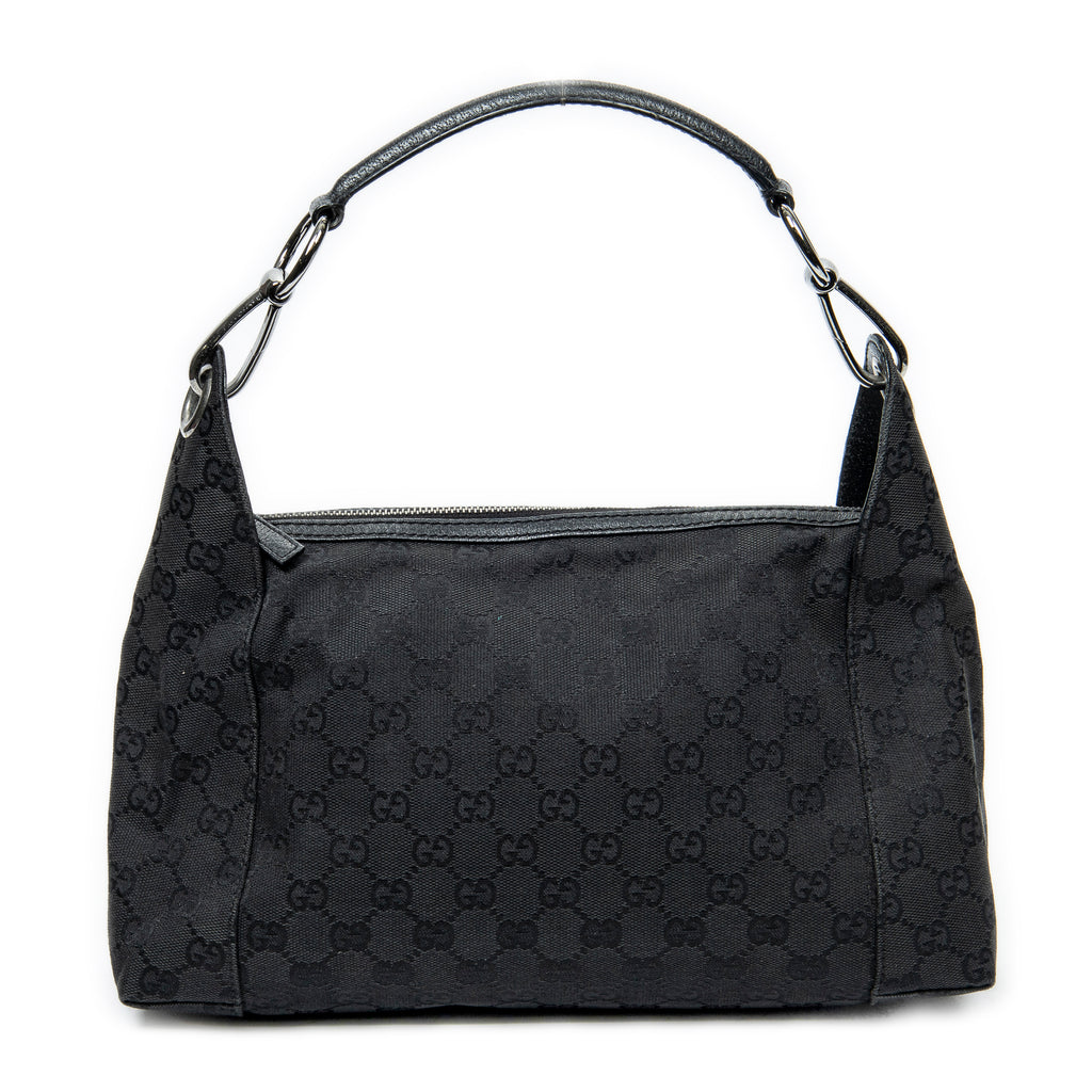 Shoulder Bag Zip Shoulder Bag Black Monogrammed Canvas