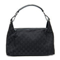 Shoulder Bag Zip Shoulder Bag Black Monogrammed Canvas