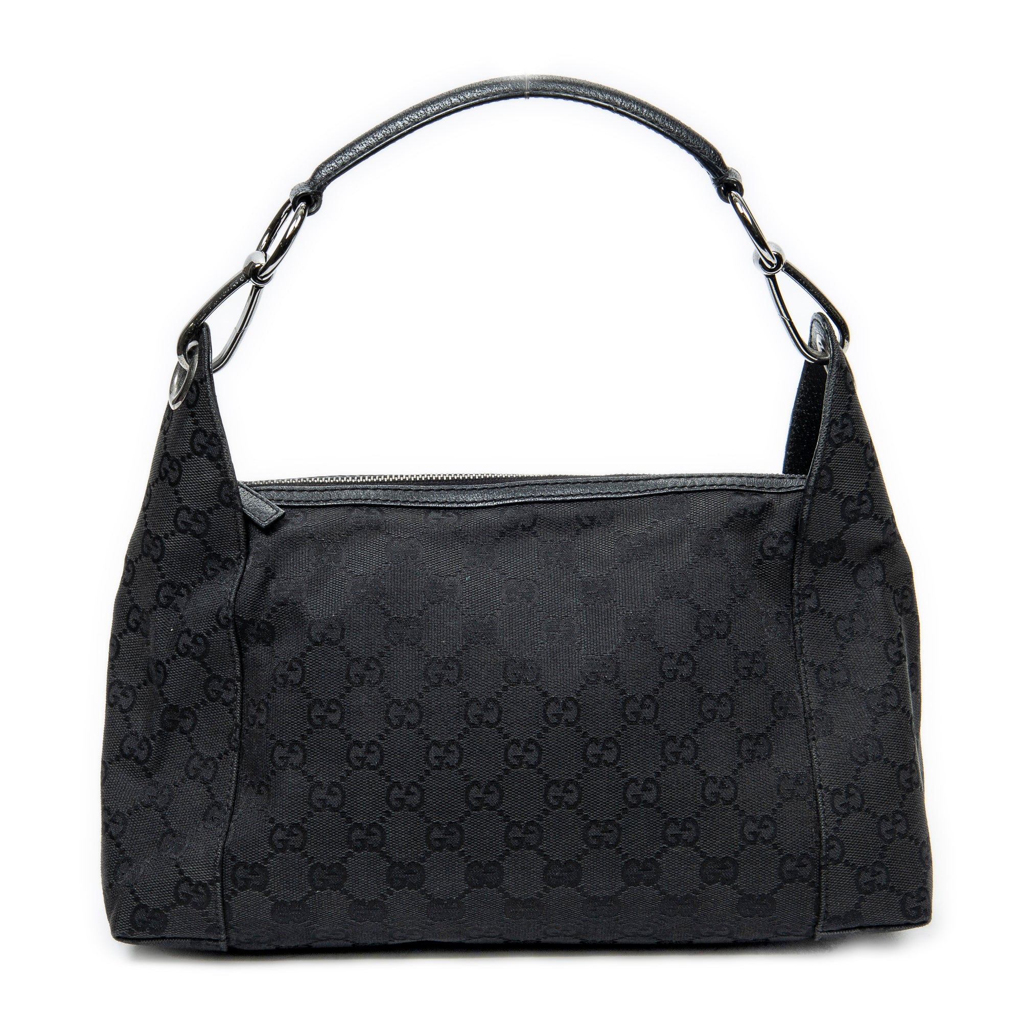 Shoulder Bag Zip Shoulder Bag Black Monogrammed Canvas