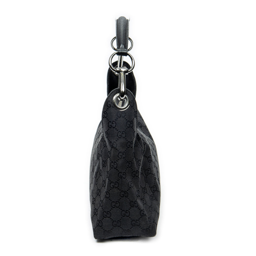Shoulder Bag Zip Shoulder Bag Black Monogrammed Canvas