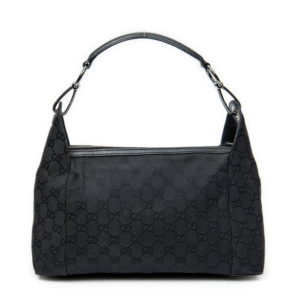 Shoulder Bag Zip Shoulder Bag Black Monogrammed Canvas
