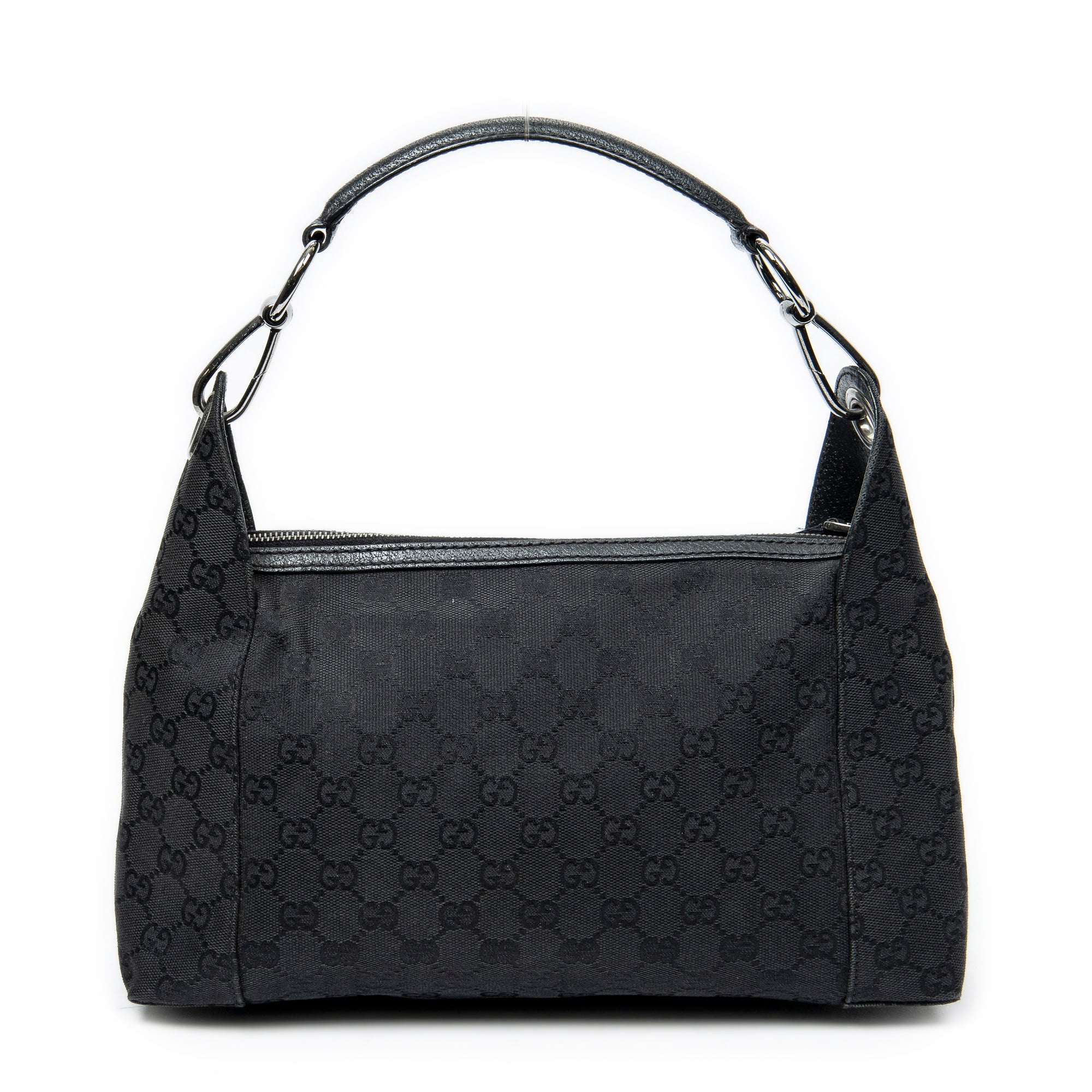 Shoulder Bag Zip Shoulder Bag Black Monogrammed Canvas
