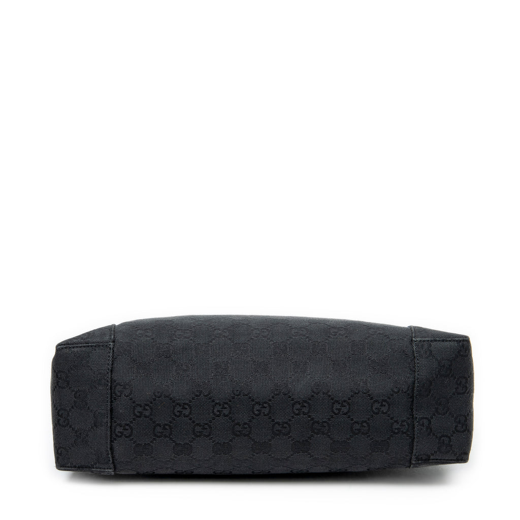 Shoulder Bag Zip Shoulder Bag Black Monogrammed Canvas