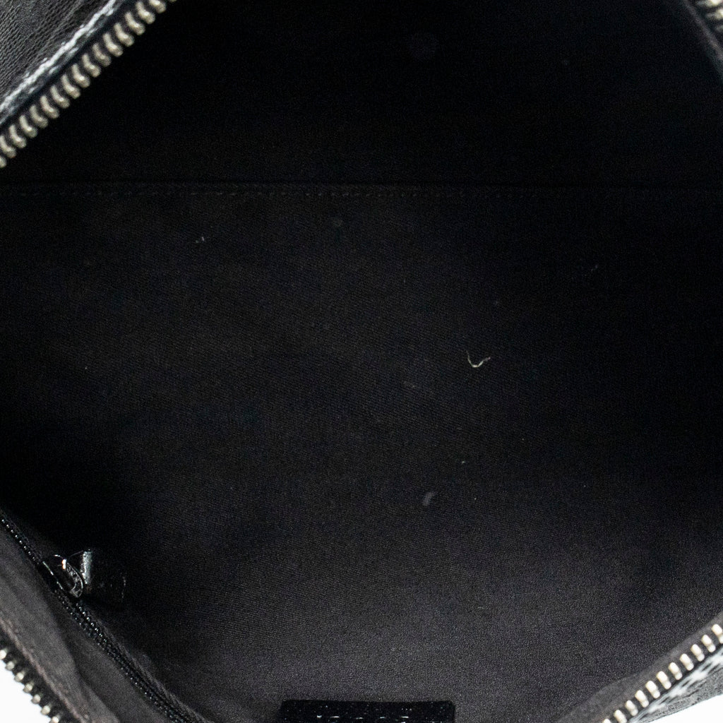 Shoulder Bag Zip Shoulder Bag Black Monogrammed Canvas