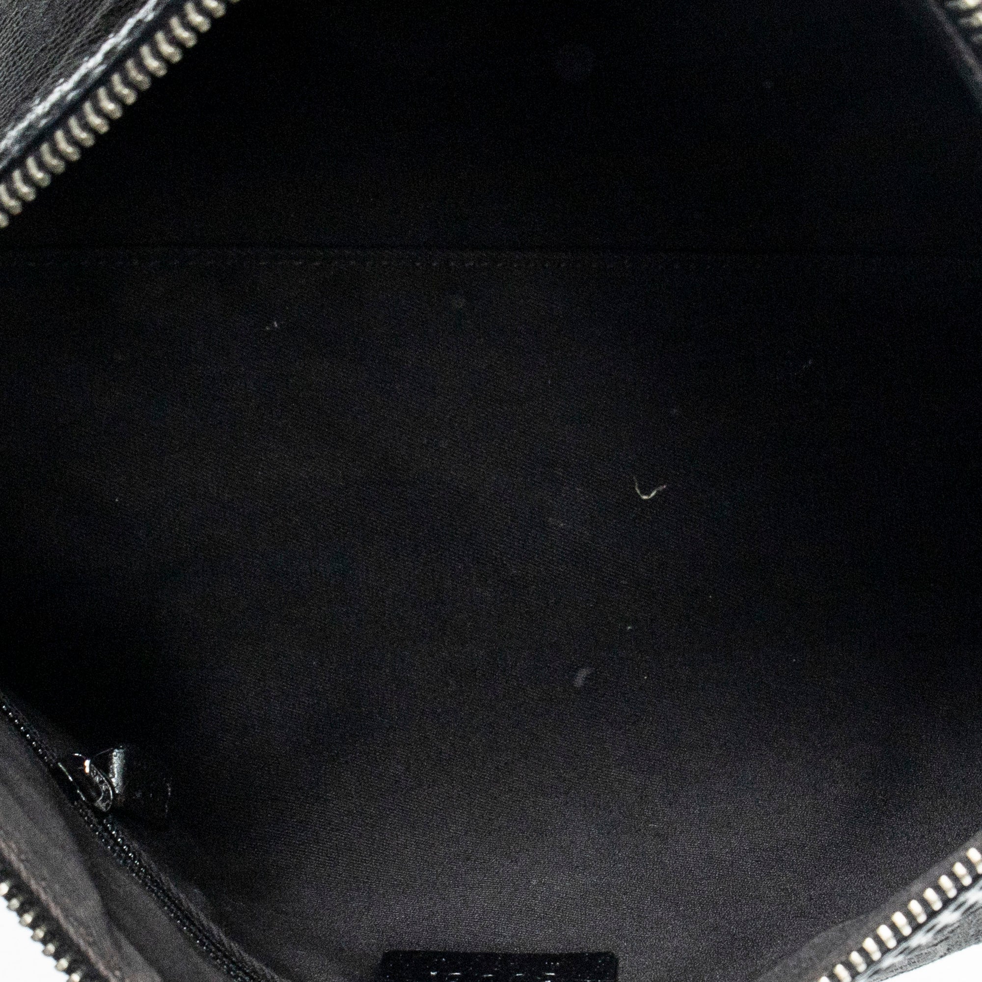 Shoulder Bag Zip Shoulder Bag Black Monogrammed Canvas